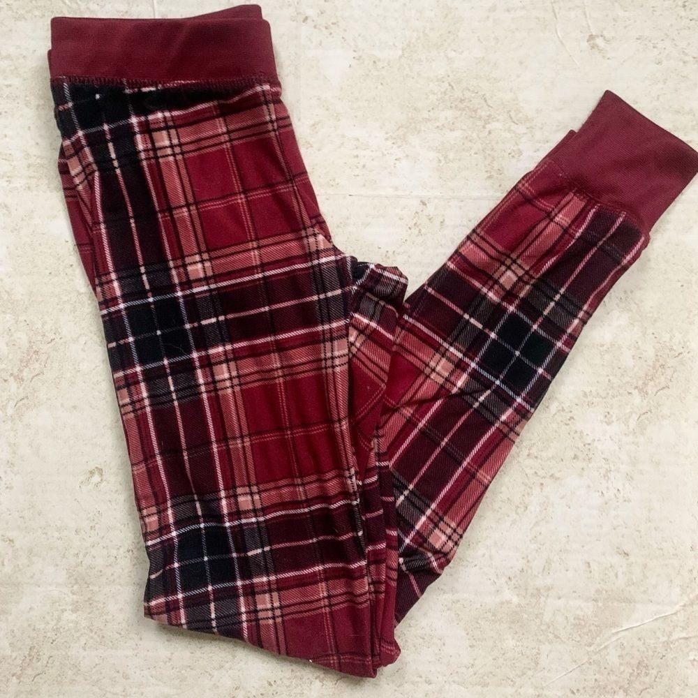 Cabin Fever | Maroon Plaid Leggings
